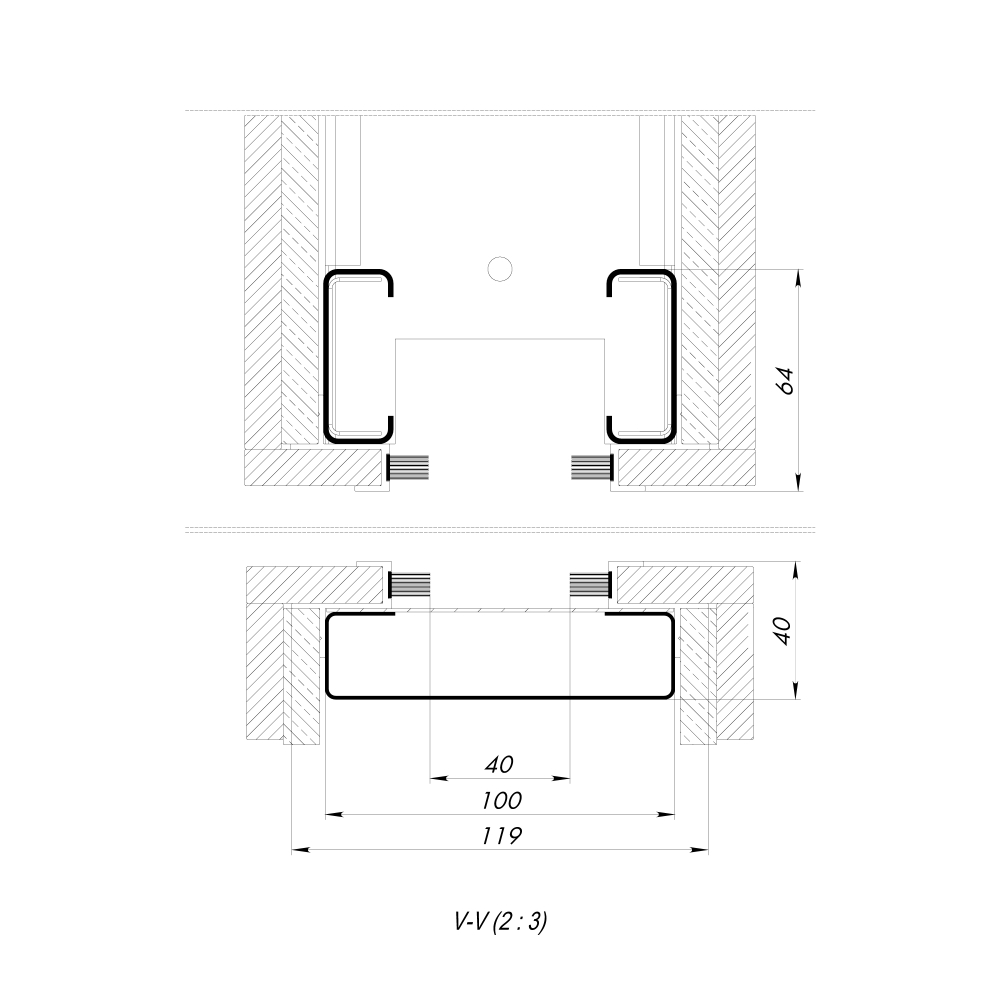 Комплект для обрамления пенала SLD.Comfort-PENAL frame 900/2300 BL