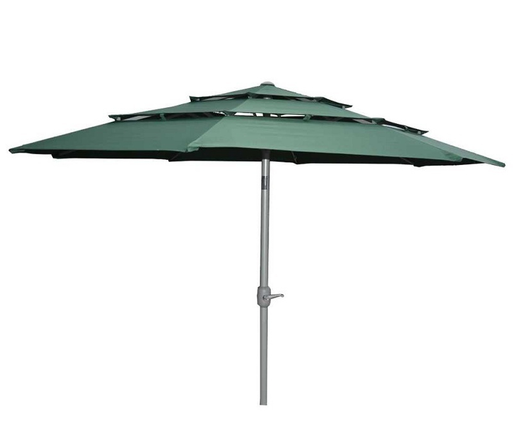 Садовый зонт КАЛИФОРНИЯ, темно-зелёный, 300см