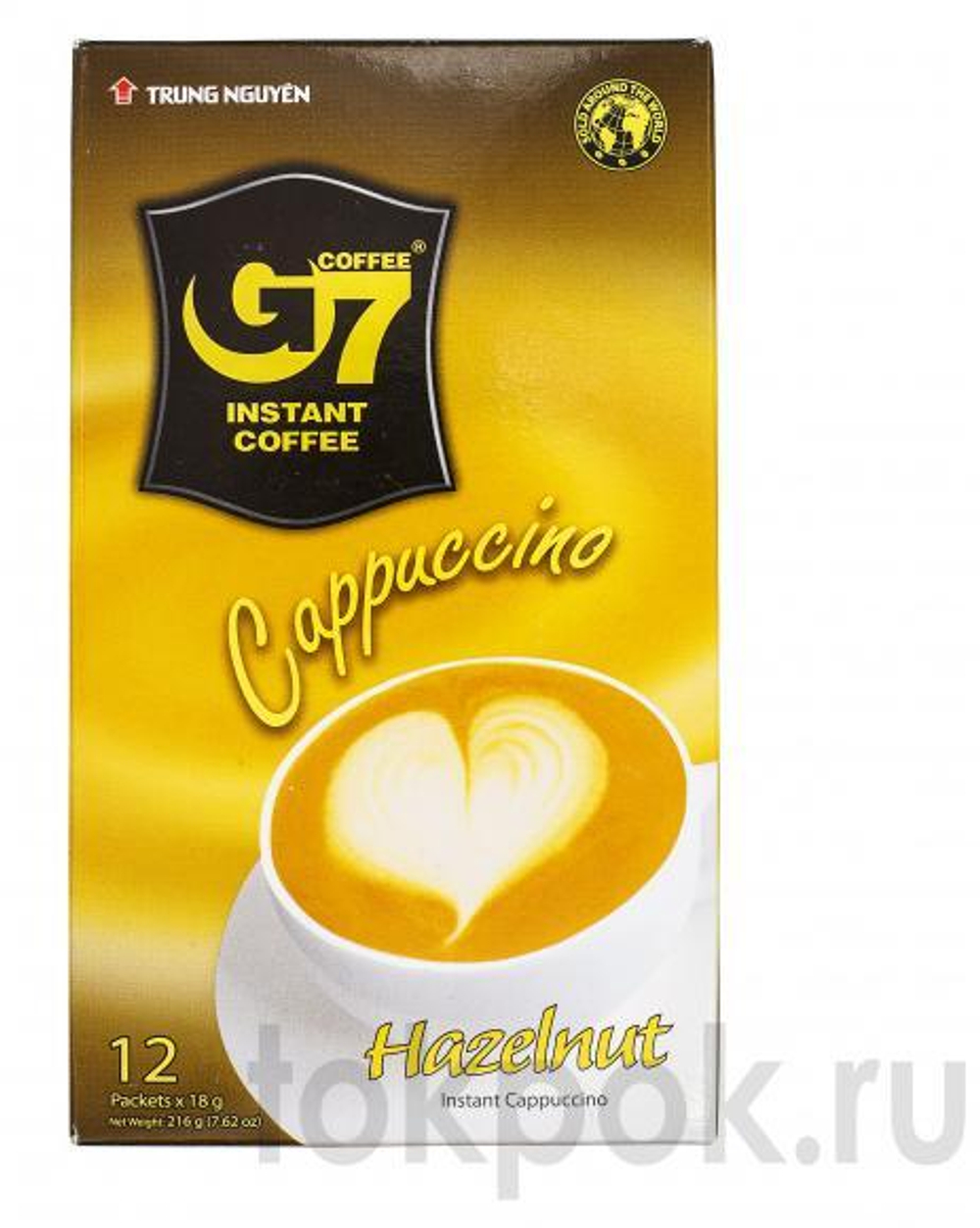 Кофе растворимый G7 Instant cofee Cappuccino Hazelnut, 216 гр