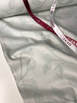 Сатин жаккард листья эвкалипт