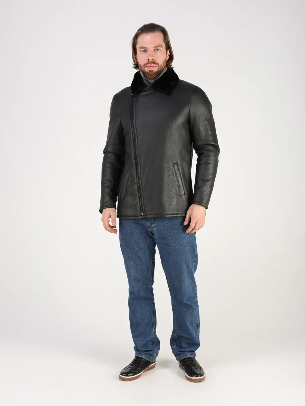 Дубленка зимняя натуральная куртка косуха