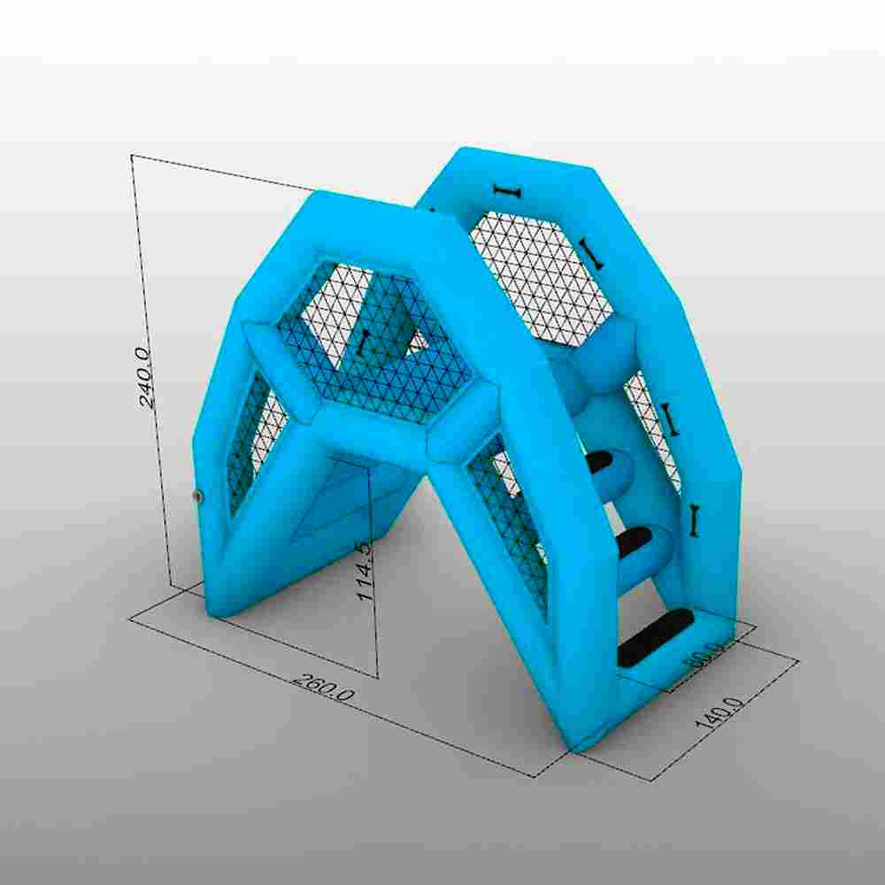 Надувная мини-лестница для бассейна из ПВХ, синий, 2,6*1,4*2,4 м