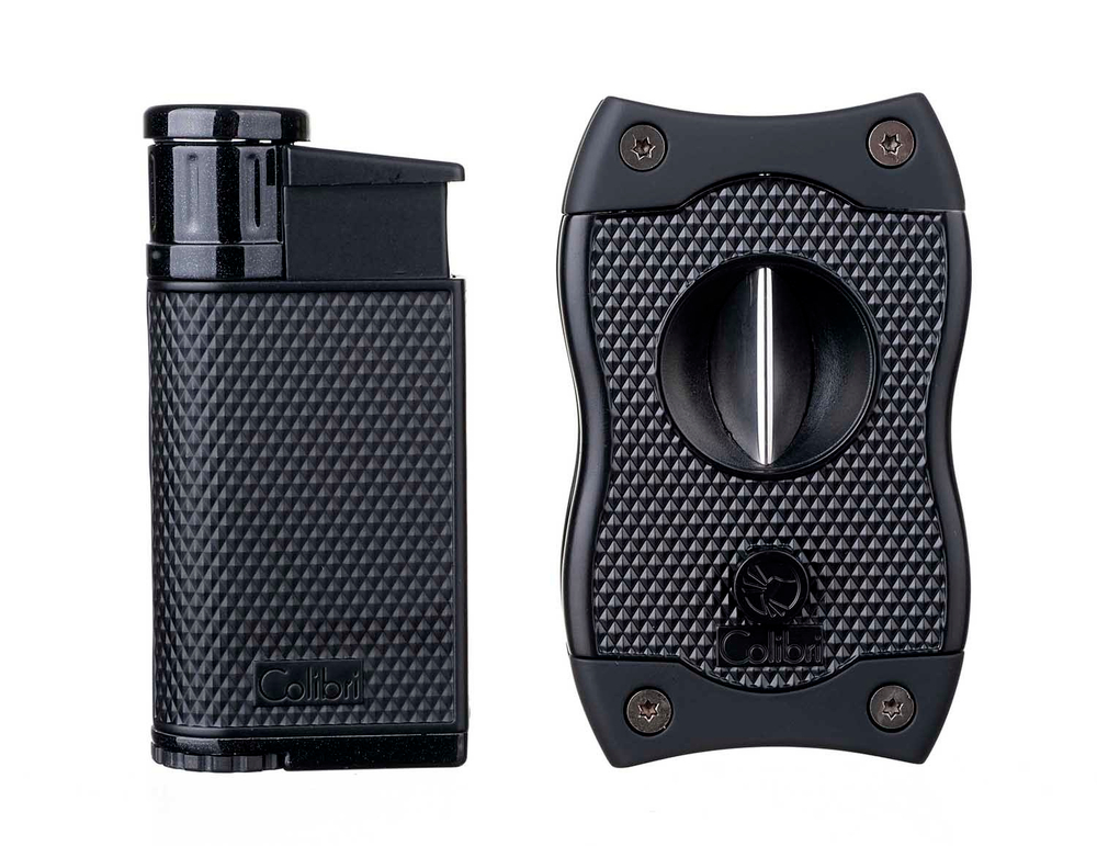 Подарочный набор зажигалка и каттер, Evo, черный GS520C01