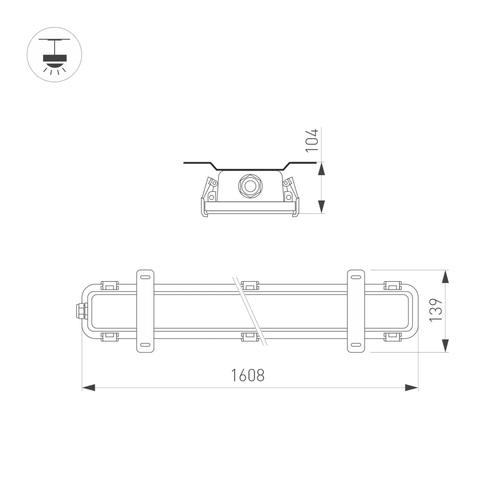 Светильник SP-KATANO-L1600-60W Day4000 (SL, 100 deg, 230V) (Arlight, IP65 Металл, 5 лет) 060780