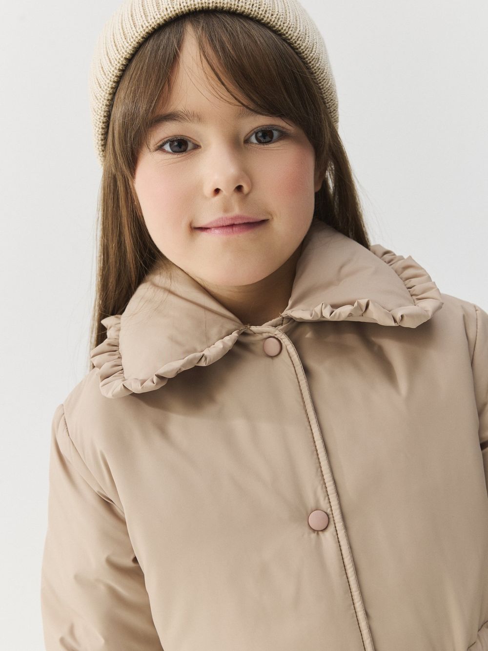 Куртка демисезонная с воротником "Кофе с молоком"