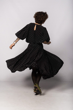 Блузка с рукавами-фонариками, "Конфетти"