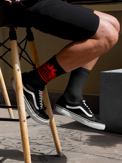 Носки Варгградъ лого «Крылатая звезда» чёрные