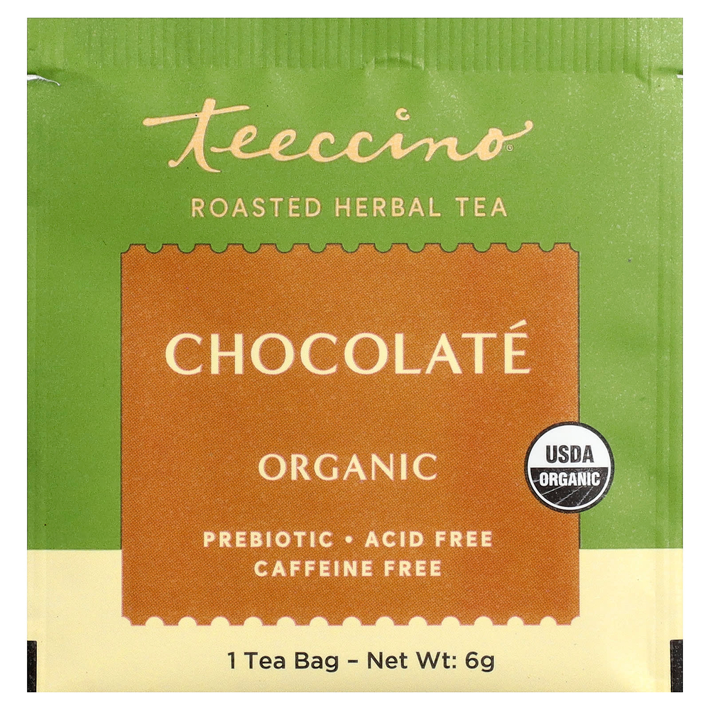 Teeccino, Органический обжаренный травяной чай, мексиканский шоколад, без кофеина, 25 чайных пакетиков, 150 г (5,3 унции)