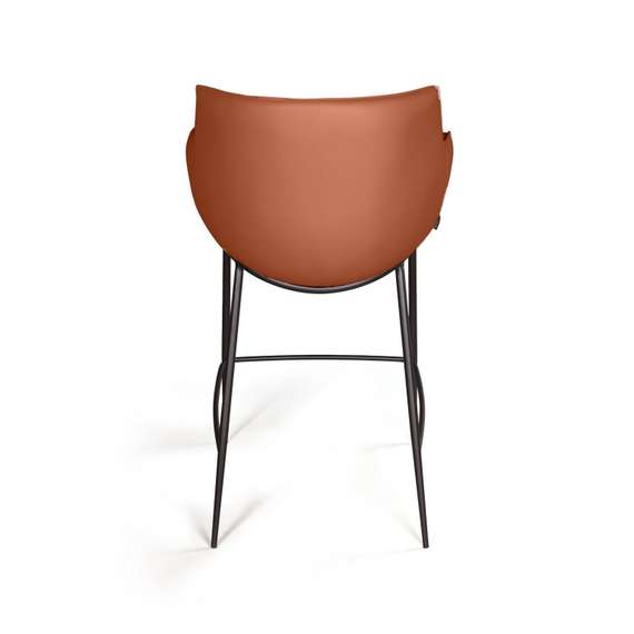 Полубарный стул Sofia, терракотовая экокожа Soft-Touch