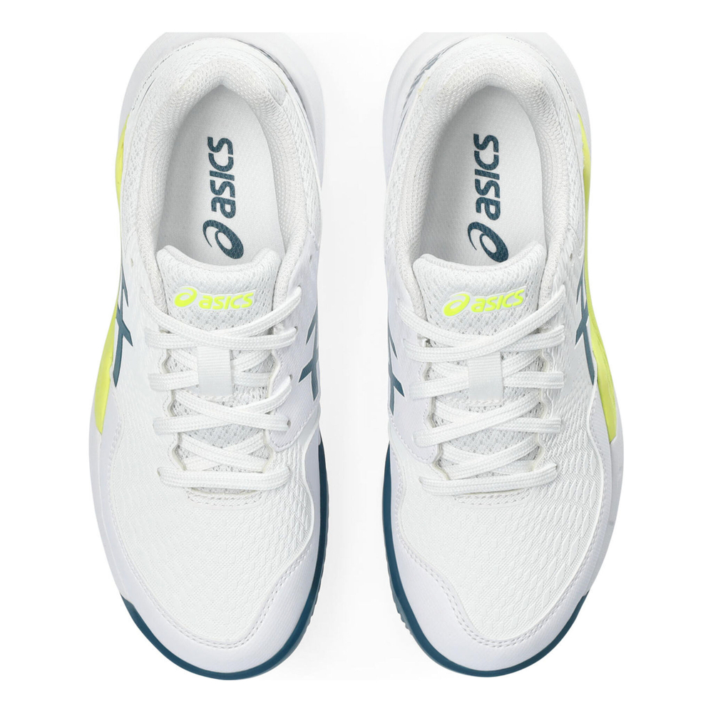 Детские теннисные кроссовки ASICS Gel-Resolution 9 GS Clay Court Shoe Kids - White, Petrol