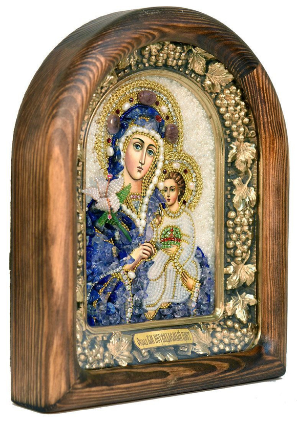 Икона Пресвятая Богородица Неувядаемый цвет бисер