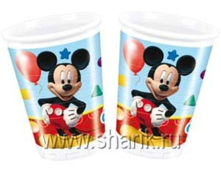 Распродажа Стакан пласт Микки игривый 200мл 8шт.