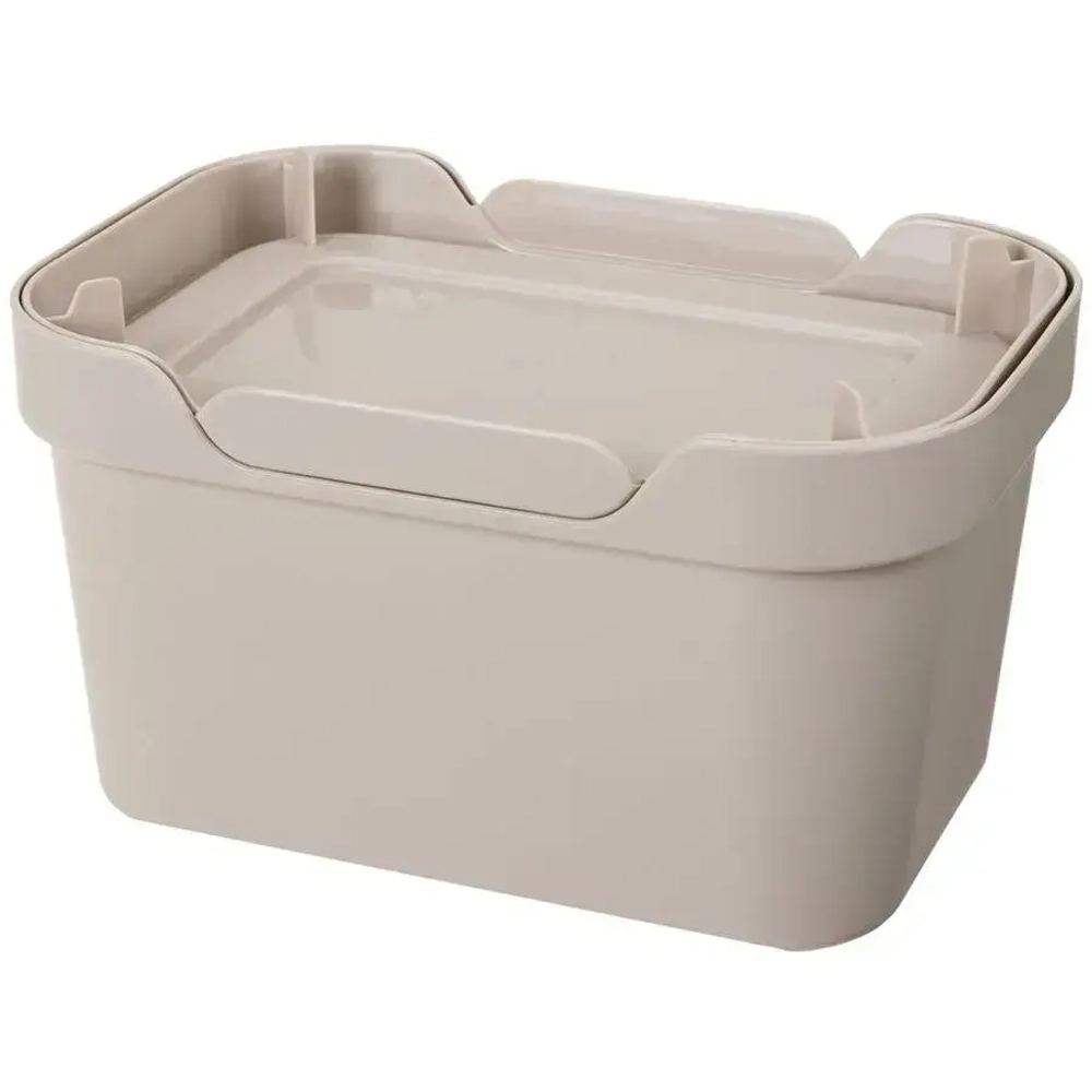 ЯЩИК С КРЫШКОЙ УНИВЕРСАЛЬНЫЙ LUXE, 189х110 ММ, 1,9Л (Светло-бежевый)
