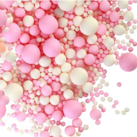 Драже зерновое в шоколадной глазури Жемчуг МИКС матов.(063) Розовый/белоснежный 75 гр