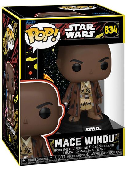 Фигурка Funko POP! Bobble Star Wars Mace Windu (Retro) (834) 90327 / Фигурка Фанко ПОП! по мотивам вселенной "Звездные войны", Мейс Винду