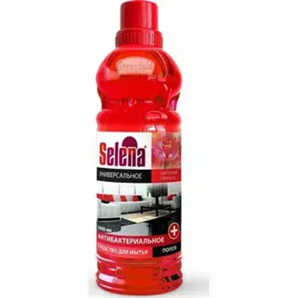 Selena для мытья полов антибактериальное Цветочная свежесть 1 л.*12