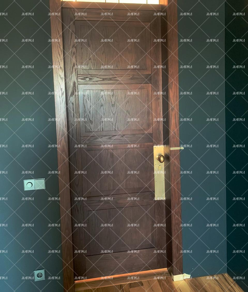 Ручка латунная дверная кноб на пластине Яйцо