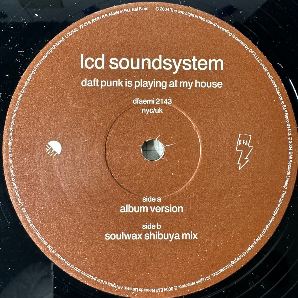 LCD Soundsystem ‎– Daft Punk Is Playing At My House (Англия 2005г.) 12", 45 RPM