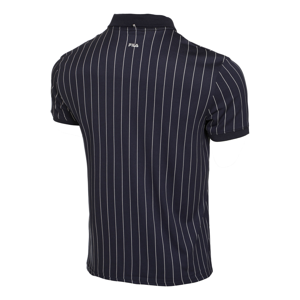 Мужское теннисное поло Fila Stripes Polo Men - Dark Blue, White