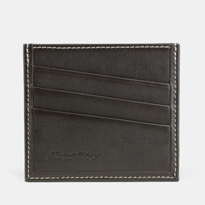 Картхолдер Carte из кожи теленка темно-коричневого цвета