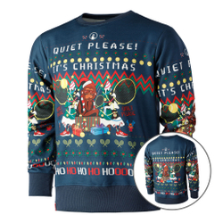 Мужская кофта теннисная Quiet Please Ugly Christmas Sweatshirt Men - Dark Blue, Multicoloured