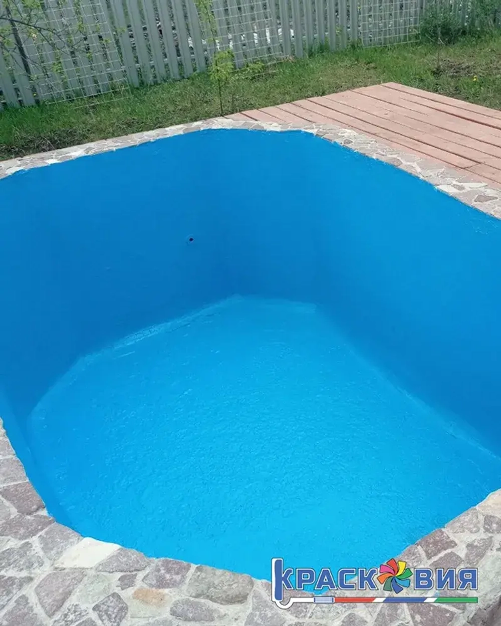 Краска для бассейна Бетостоун PROFI POOL, водостойкая эмаль, матовая, RAL 5012, 3 кг.