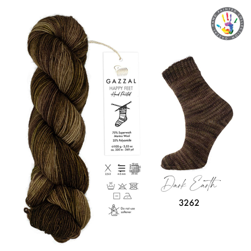 Пряжа Gazzal Happy Feet (3262)