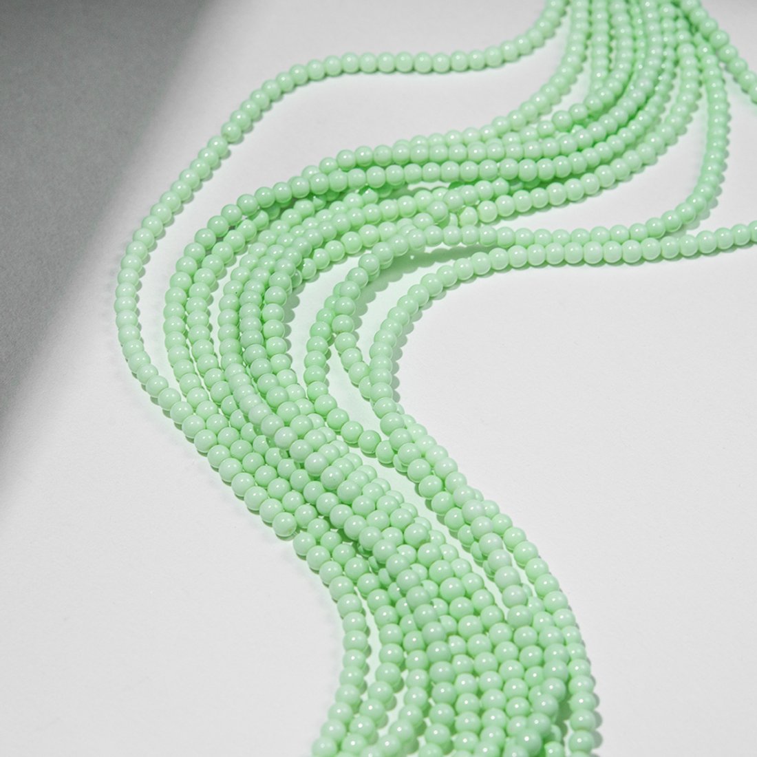 Хрустальный жемчуг, оттенок "Фисташковый макарун", шар 4,3мм