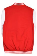 Бомбер красный с белым фото сзади