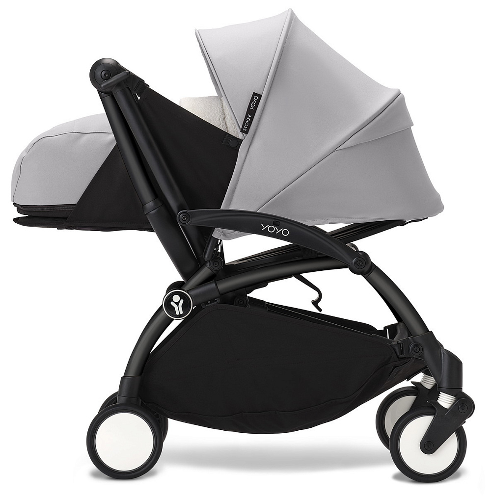 Коляска Stokke YOYO3 Newborn Pack рама чёрная Black 2 в 1 Stone