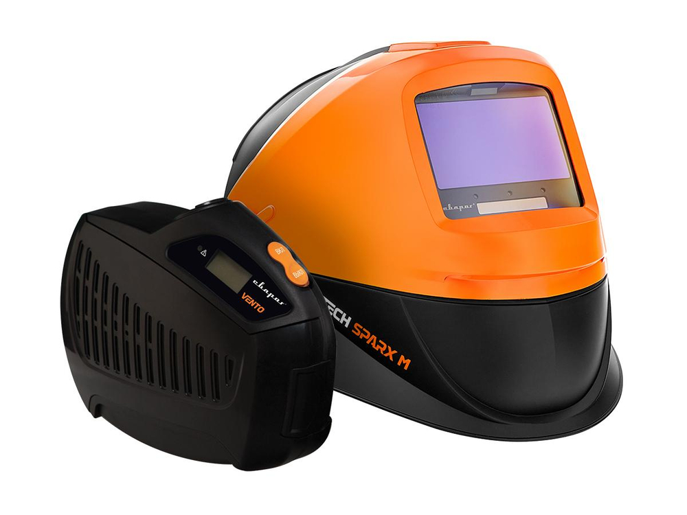 Маска для сварки Сварог TECH SPARX M + Устройство подачи воздуха VENTO (СИЗОД)