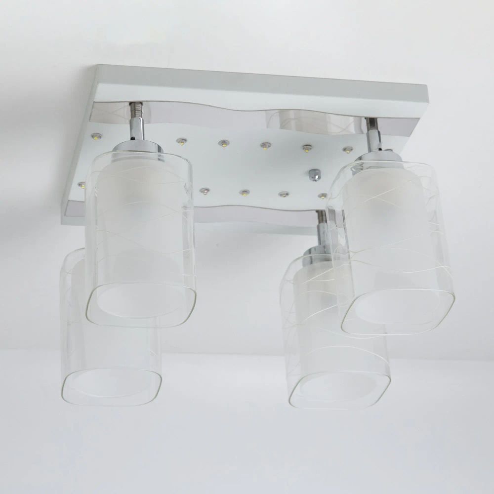 Citilux Прима CL160241 Люстра с поворотными плафонами Белая Хром