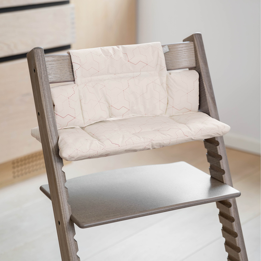 Подушка для стульчика Stokke Tripp Trapp Geometric Red OC, белый