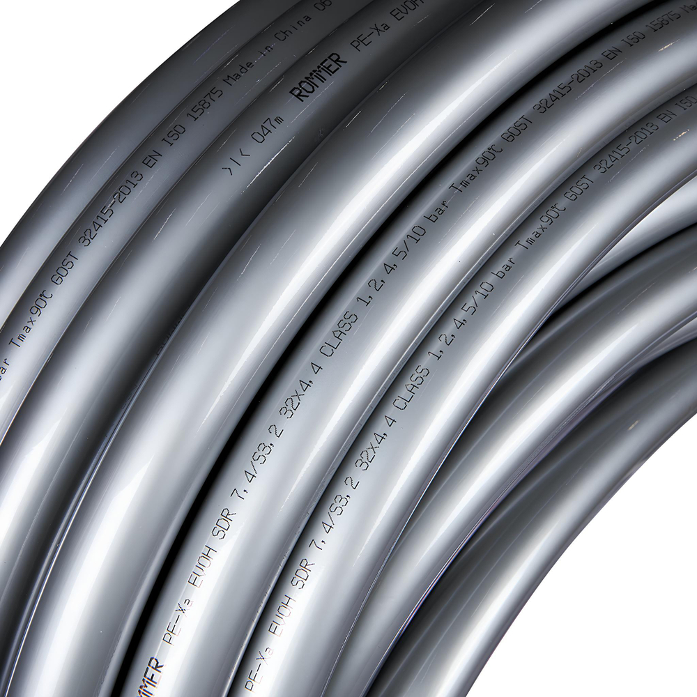 ROMMER 32х4,4 PEX-a EVOH труба из сшитого полиэтилена с кислородным слоем, серая