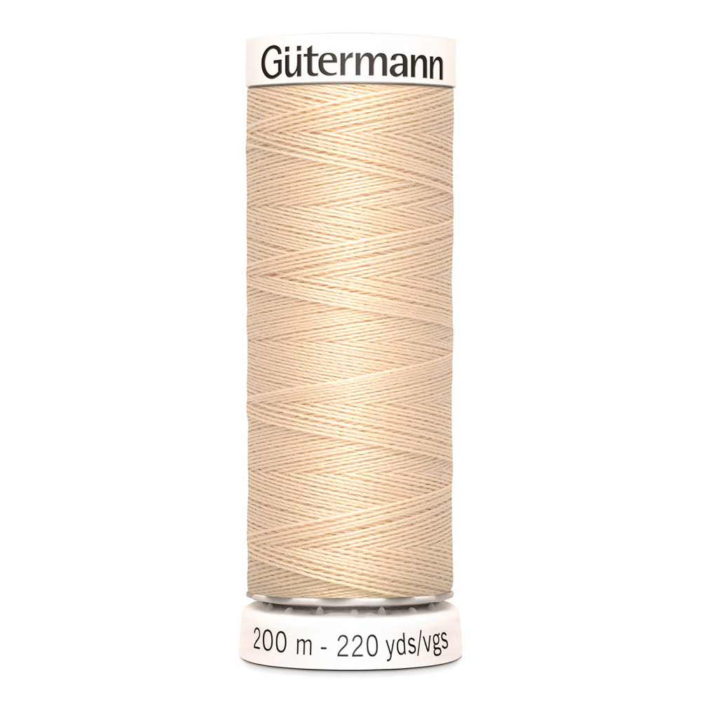 01 Нить Sew-All 100/200 м для всех материалов, 100% полиэстер Gutermann 748277 (169 пломбир)