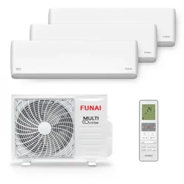 Мультисплит система на 3 комнаты Funai RAMI-SM25HP.D04/S x 3 / RAMI-3OR70HP.D06/U LP