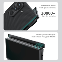 Чехол с MagSafe и держателем для S Pen от Nillkin для Samsung Galaxy Z Fold 7, серия Super Frosted Shield Fold Magnetic