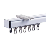 Тихий алюминиевый карниз для штор с бегунками, потолочный/настенный