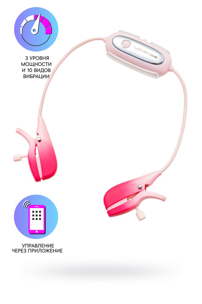Вибромассажер для сосков gemini lovense розовый