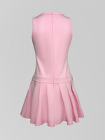 Платье Miss Diva 683 однотонное без рукавов с плиссированной юбкой