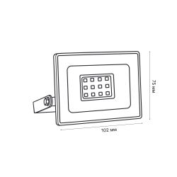 ULF-Q516 30W-6500K IP65 220-240В GREY Прожектор светодиодный. Дневной свет6500К. Корпус серый. TM Volpe