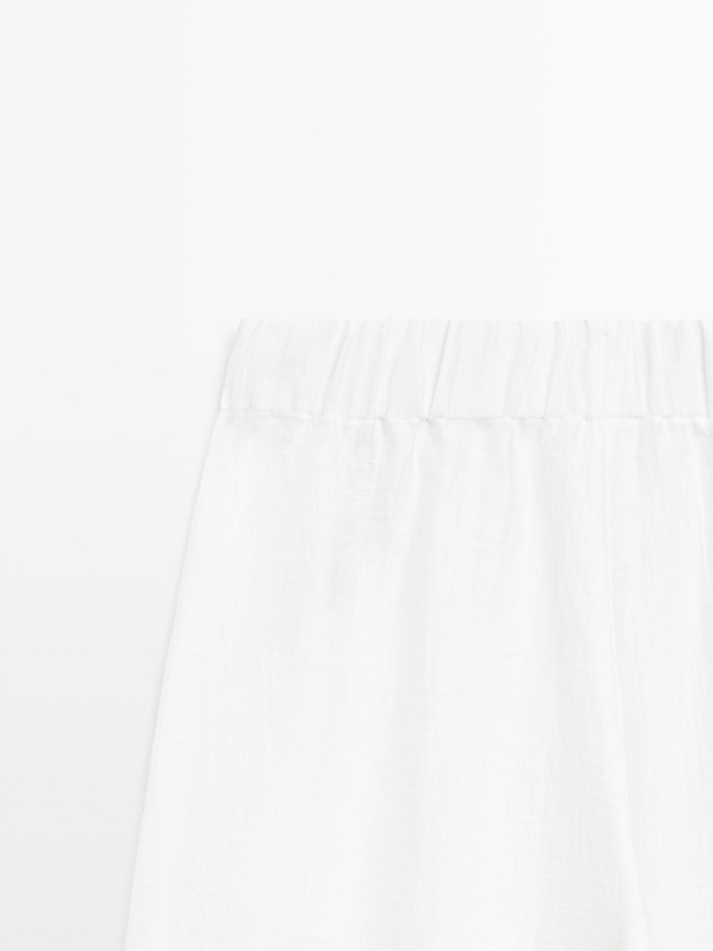 Massimo Dutti Свободные брюки с декоративной отделкой кантом, белый