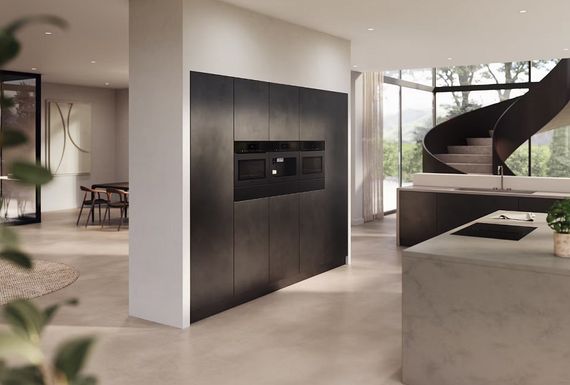 Индукционная стеклокерамич. панель с вытяжкой Miele KMDA7876FL-A 125 Gala Ed