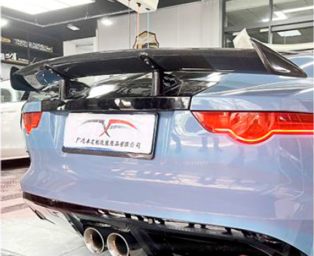 Карбоновый спойлер крыло в стиле SVR для Jaguar F-Type 2013-2024 Ягуар