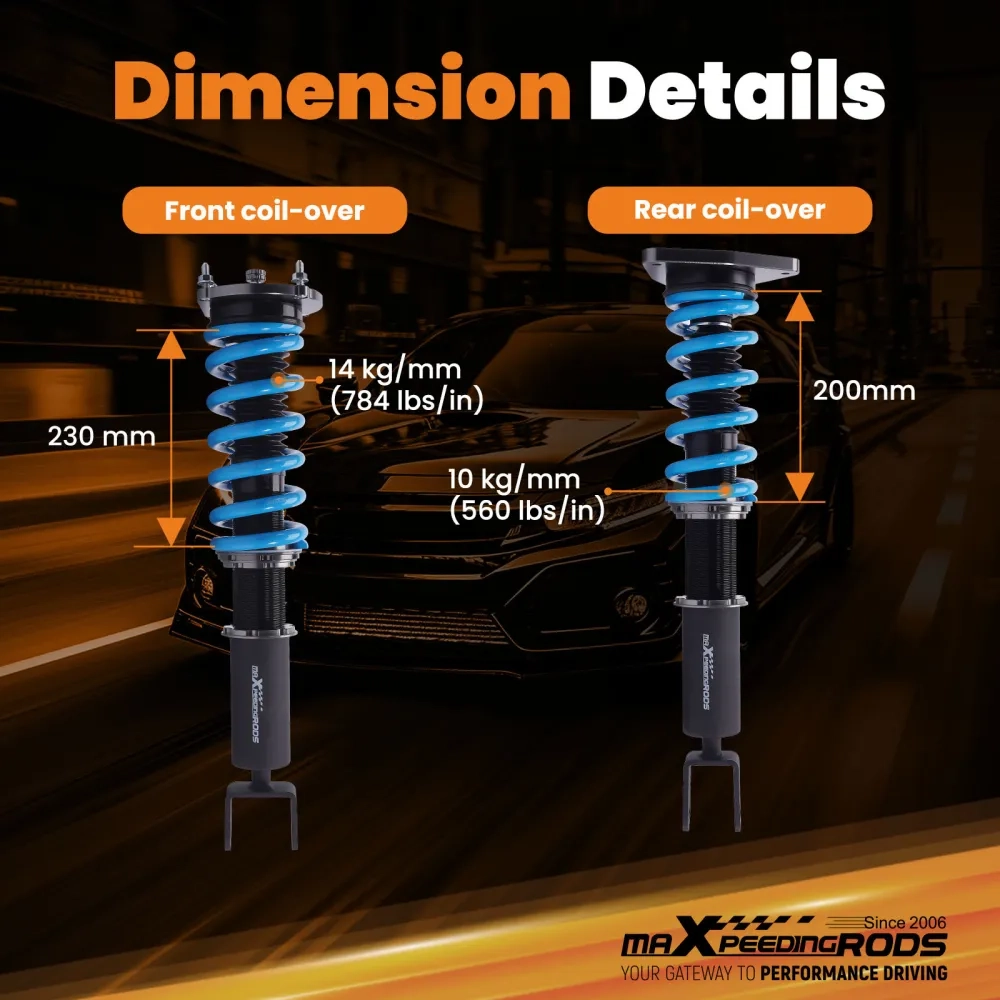 MaXpeedingrods T6 Coilovers Damper Adjustable Kit подходит для автомобиля Audi A8 Quattro 2004-2010