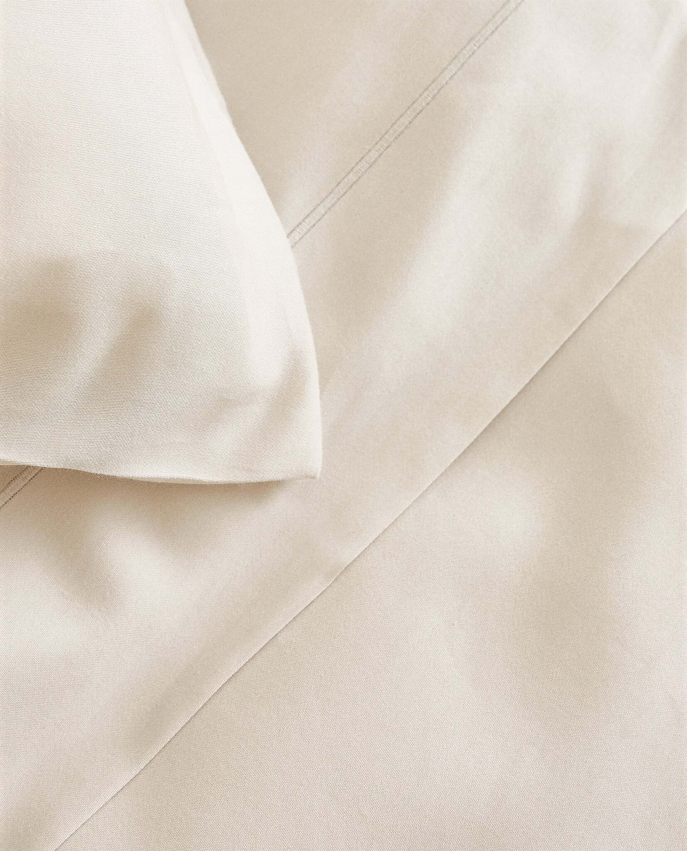 ZARA HOME (300 НИТЕЙ) ПОДОДЕЯЛЬНИК ИЗ ХЛОПКА, БЕЖЕВЫЙ