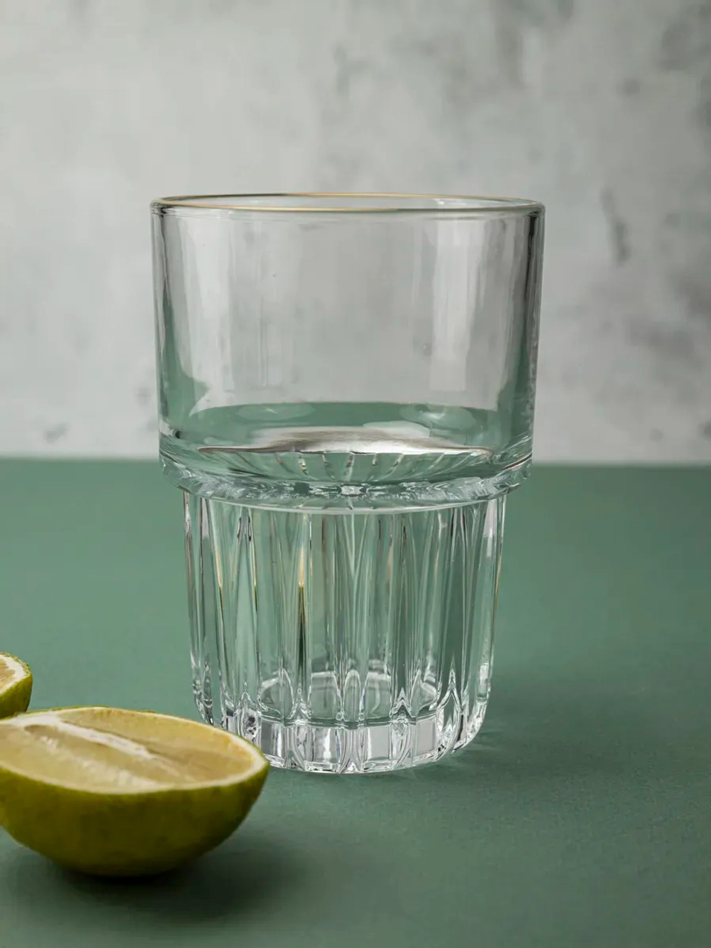 Набор универсальных бокалов, 340 мл. 6 шт. золотая кайма