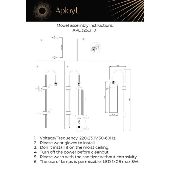 Светильник настенный (Бра) APL.325.31.01