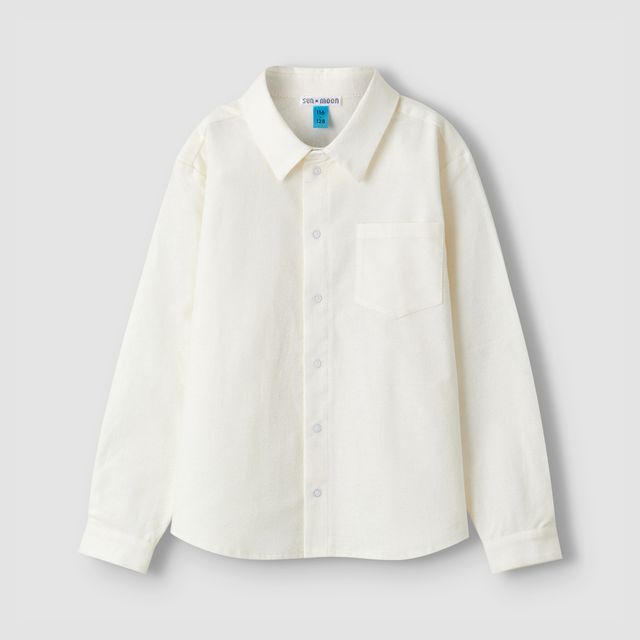 Рубашка из фланели сливочного цвета