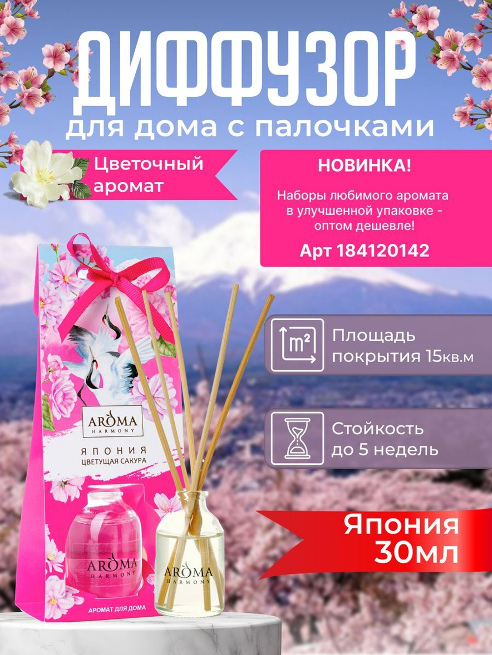 Диффузор ароматический ЯПОНИЯ 30мл